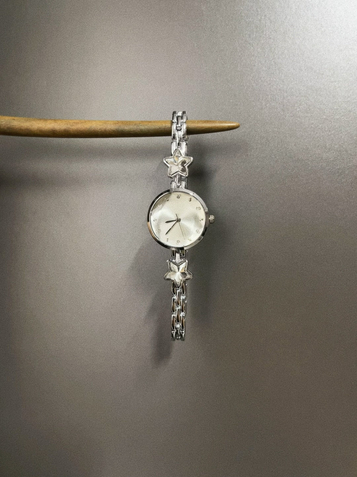 Vintage titanium steel moonstone necklace